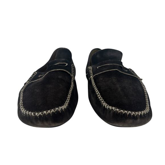 Billy Reid Suede Driver Loafers Navy Moc Toe Casual Mens US 11‎ Italy main image 7